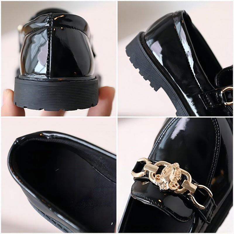Kids British Style Soft Sole Leather Dress Shoes