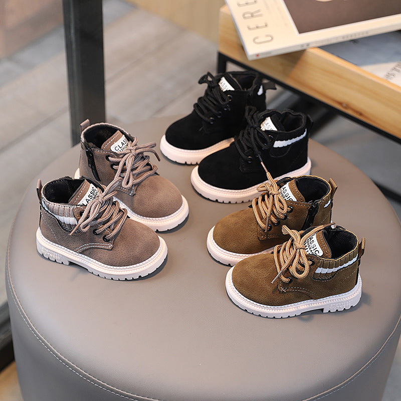 Kids Soft Sole Non-Slip Short Boots Casual Winter Shoes