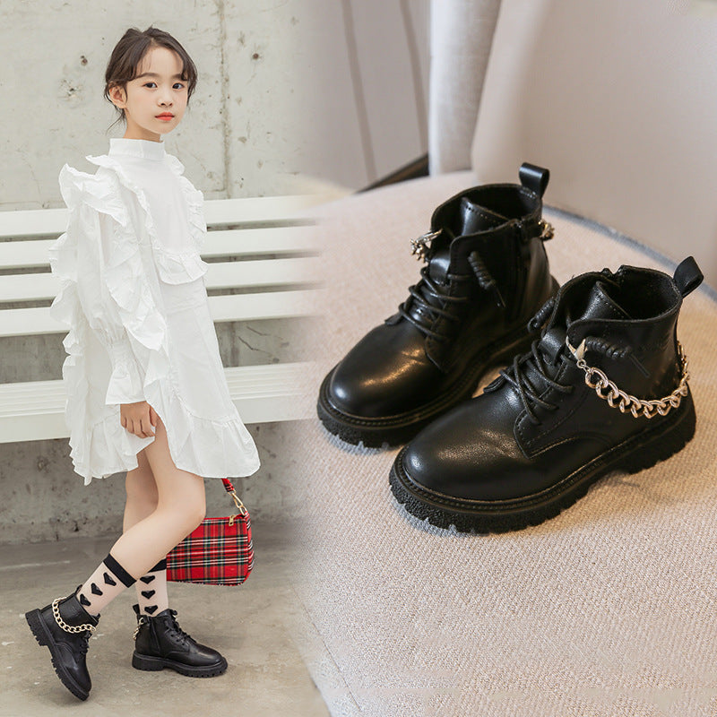 Girls Martin Boots Soft Sole Fashion Short Boots Spring Autumn