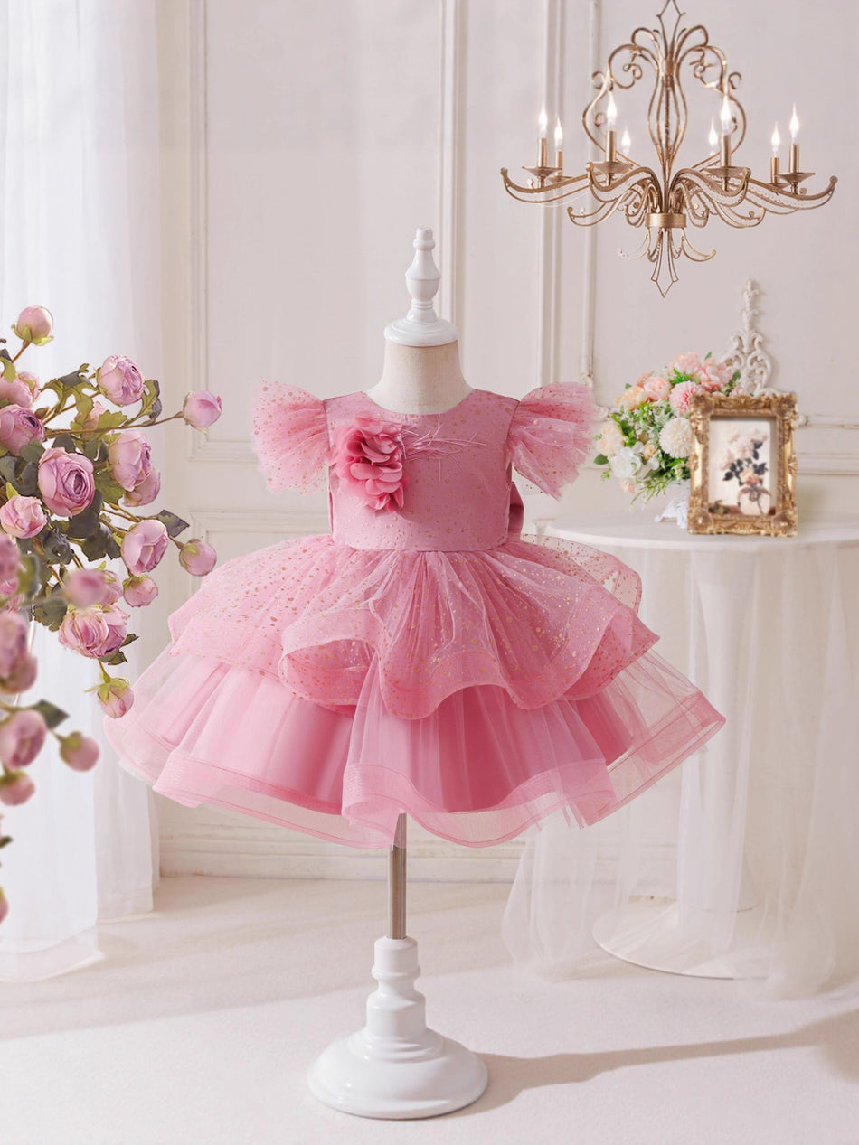 Girls Elegant Piano Performance Princess Dress Formal Gown