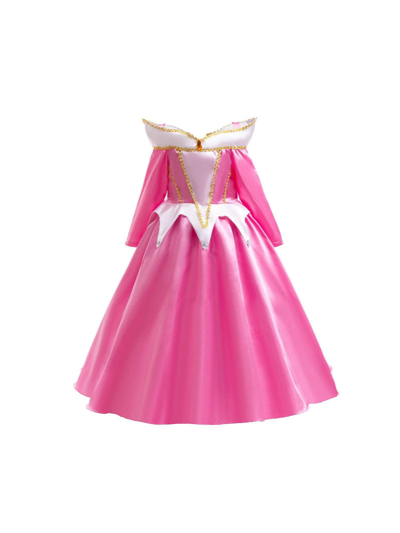 Girls Fairy Tale Princess Long Dress Stage Performance Gown