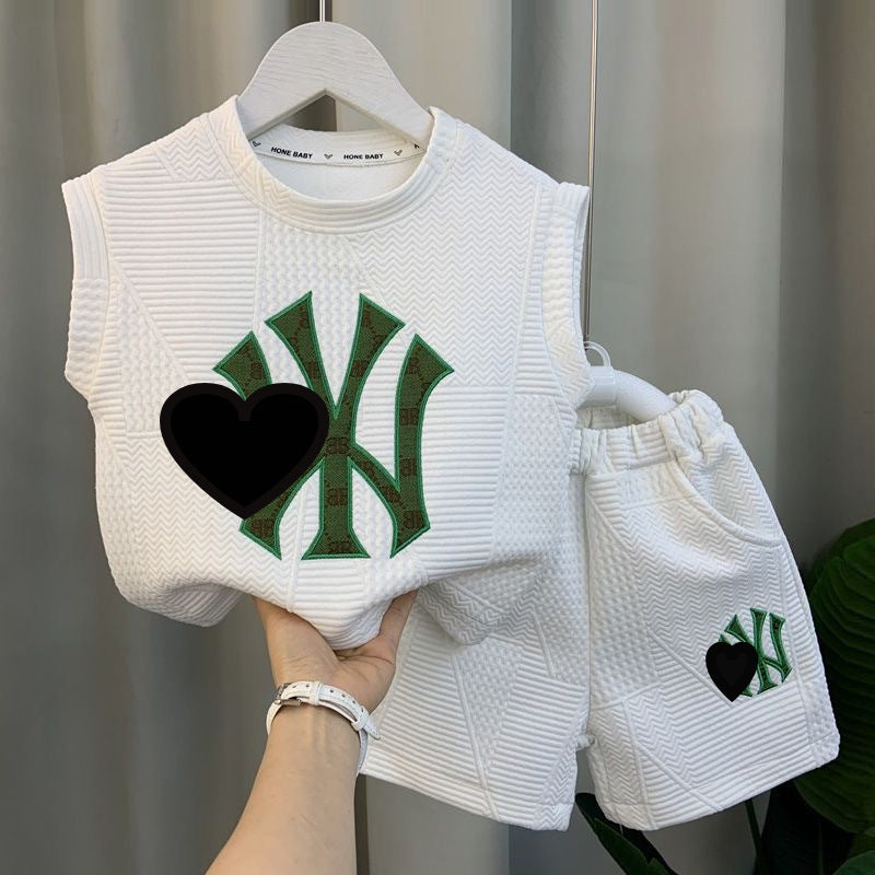 Boys and Girls Sleeveless Sports Set Summer K-Style Outfit