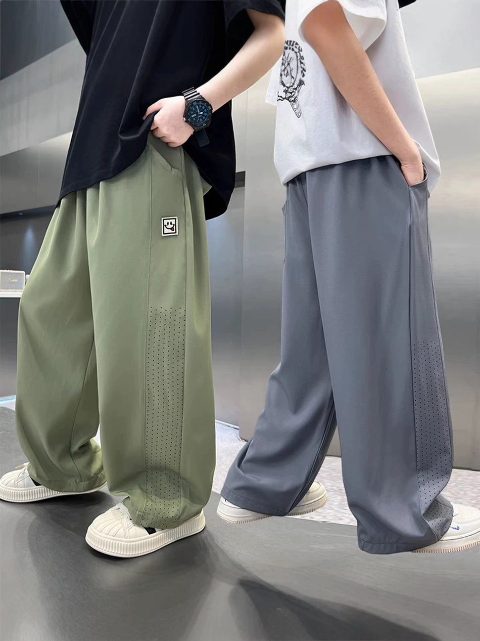 Boys Ice Silk Loose Casual Pants Anti-Mosquito Summer Trousers