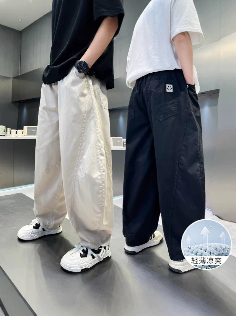 Boys Loose Straight Summer Pants Anti-Mosquito Casual Trousers