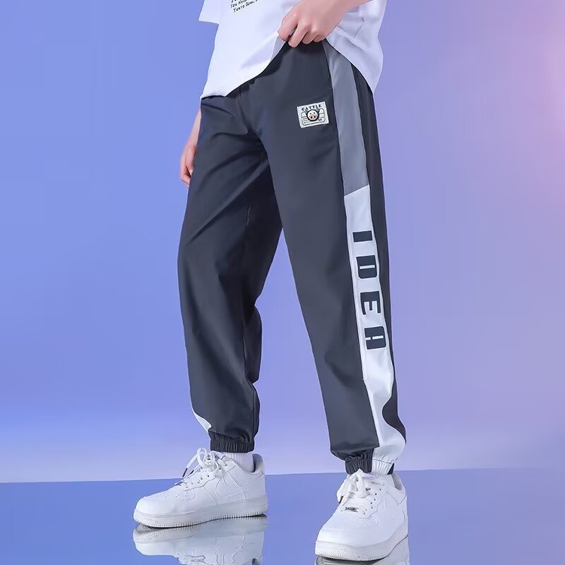 Boys Ice Silk Summer Pants Lightweight Anti-Mosquito Casual Trousers
