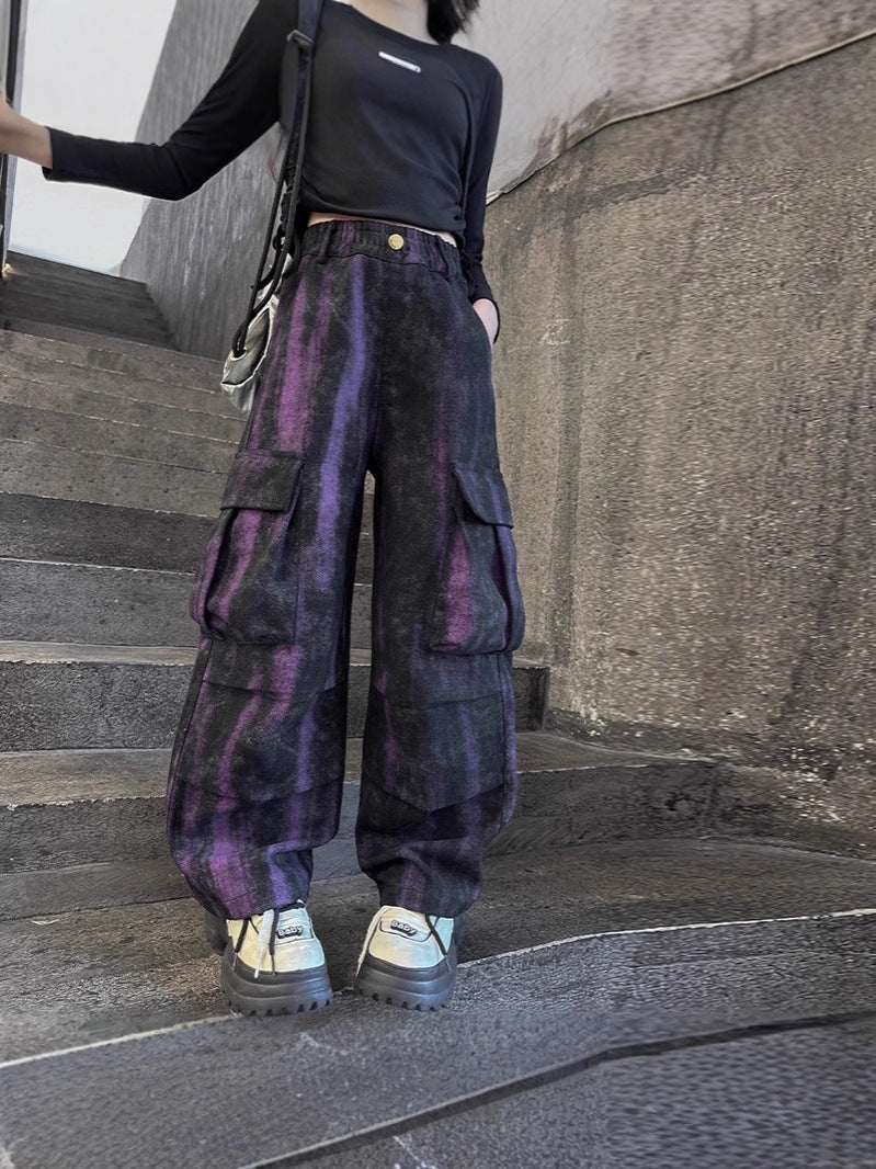 Girls Cargo Pants Korean Style Casual Kids Spring Trousers
