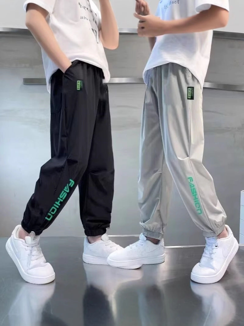 Boys Ice Silk Quick-Dry Anti-Mosquito Summer Pants Casual Fit