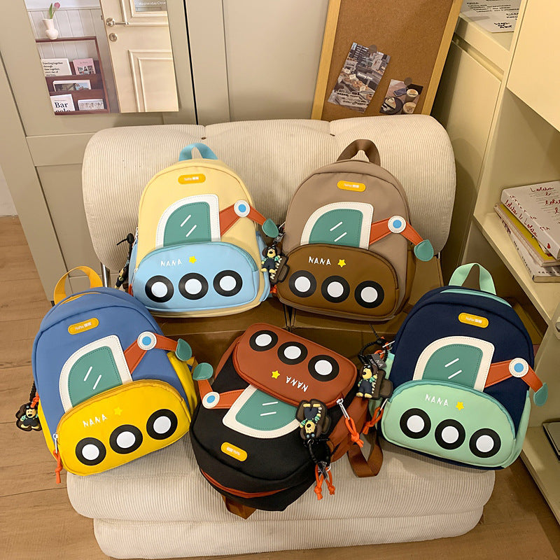 Boys Cartoon Excavator Kindergarten Backpack Lightweight School Bag