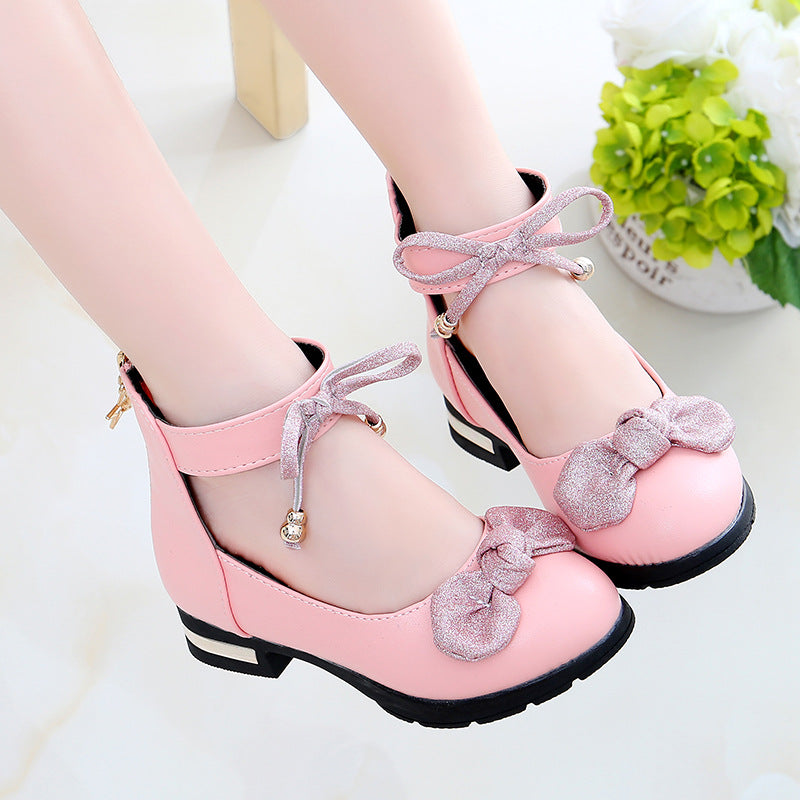 Girls Korean Style Soft Sole Princess Leather Flats