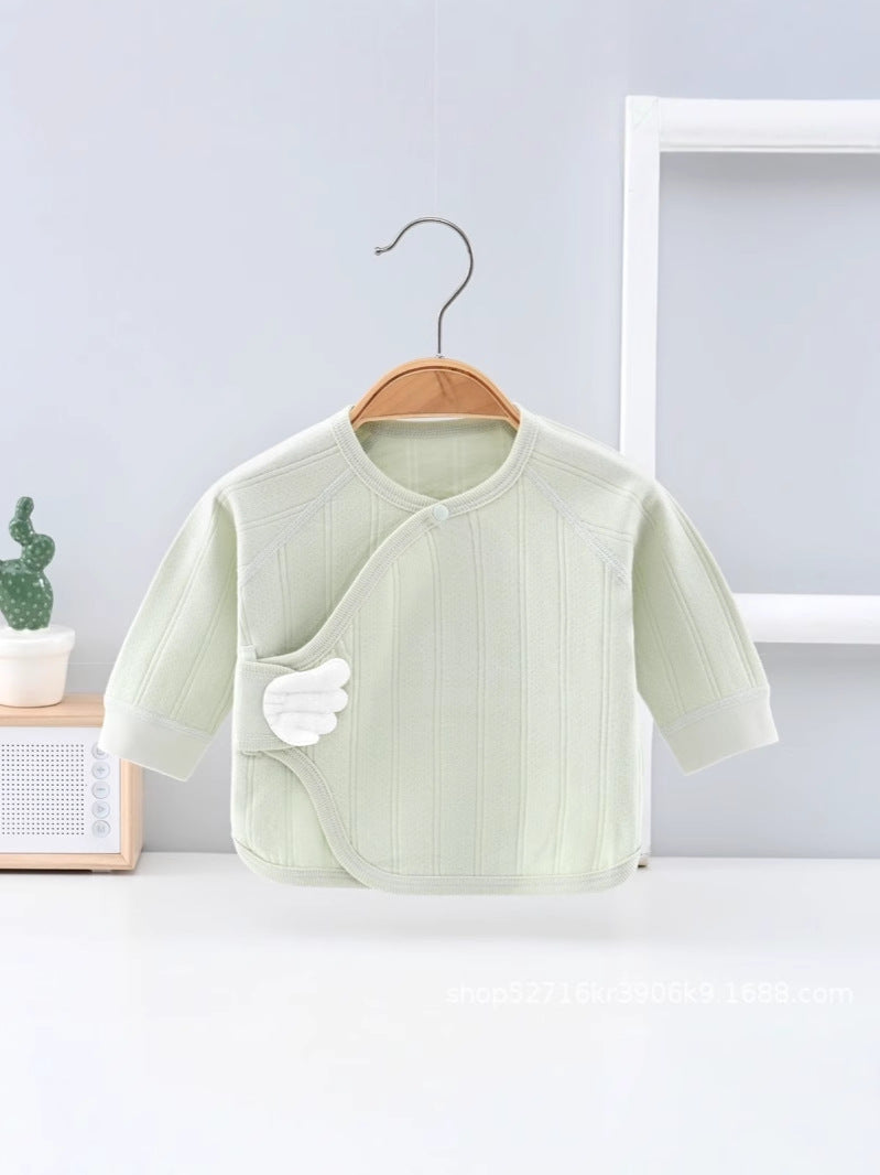 Baby Cotton Long Sleeve Belly-Protecting Romper