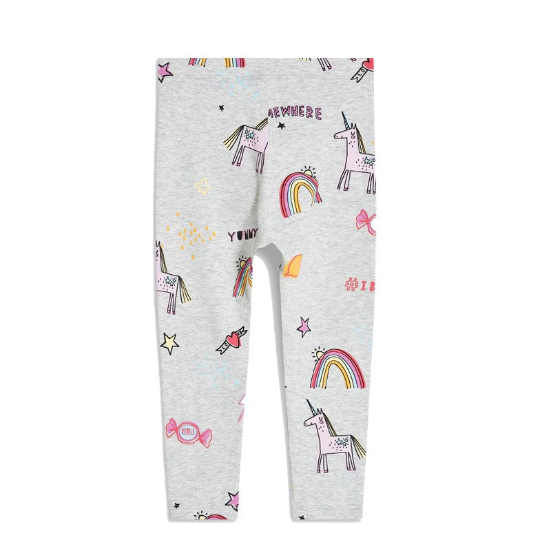 Girls Embroidered Princess Leggings Kids Spring Autumn Pants