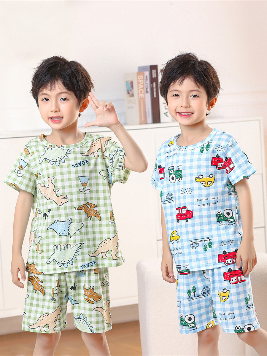 Boys' Cotton Short Sleeve Pajama & Homewear Set