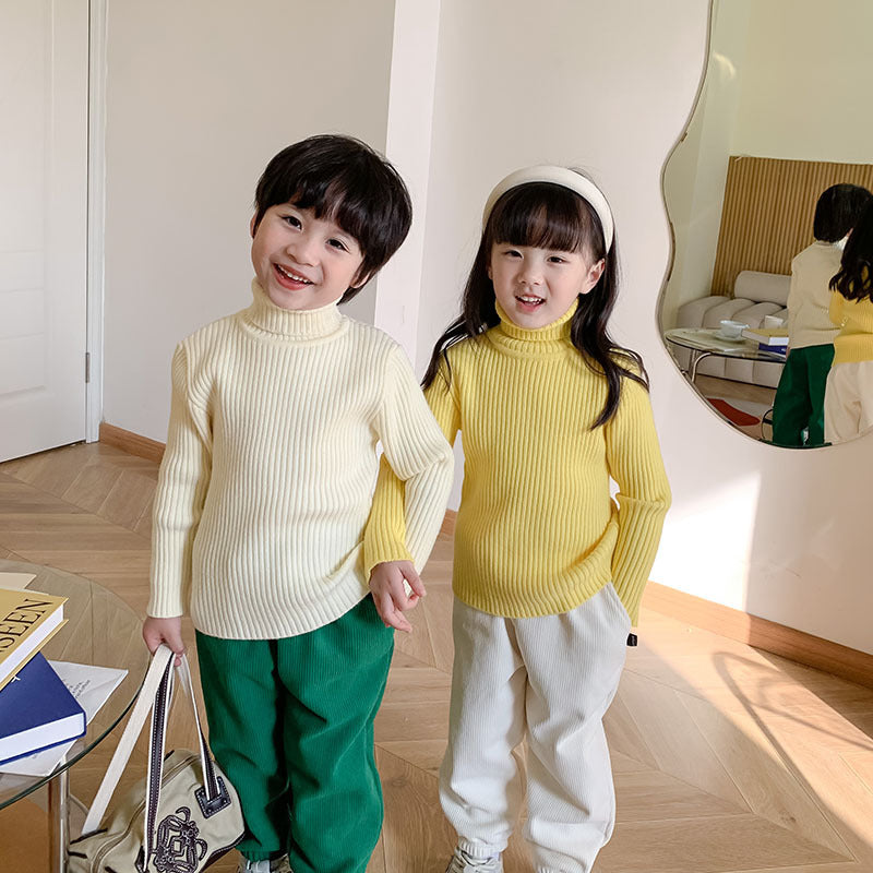 Kids' Thick Knit Turtleneck Pullover Sweater