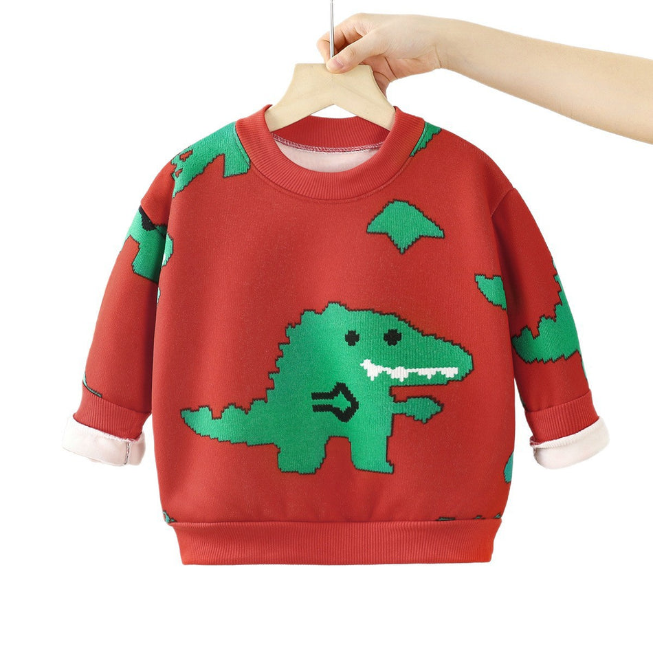 Kids' Velvet Fleece Warm Pullover Sweatshirt