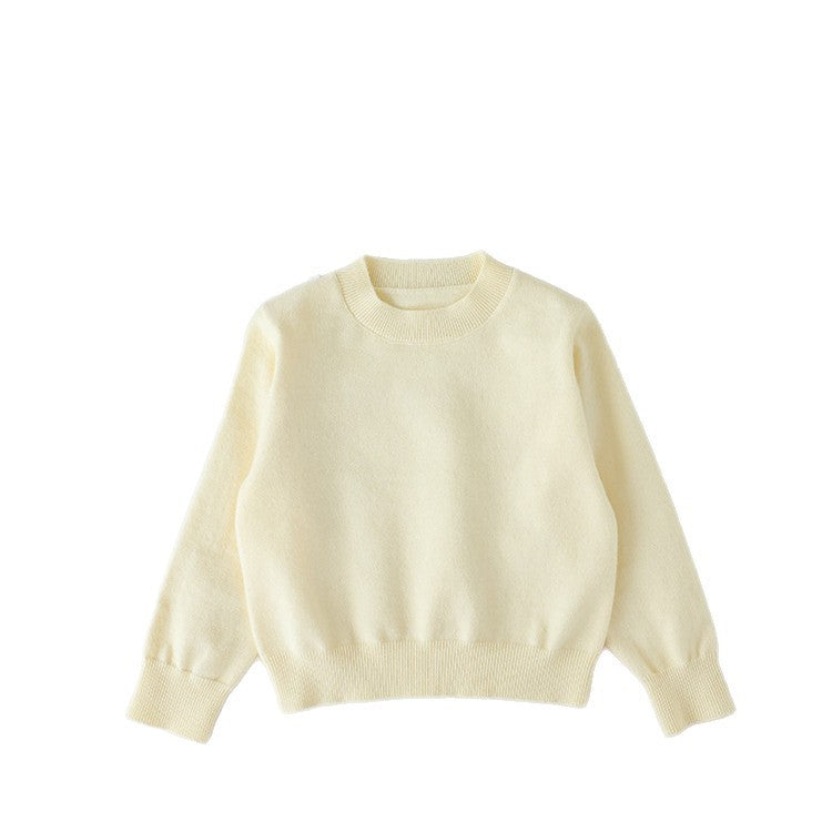 Kids' Round Neck Knit Base Layer Sweater