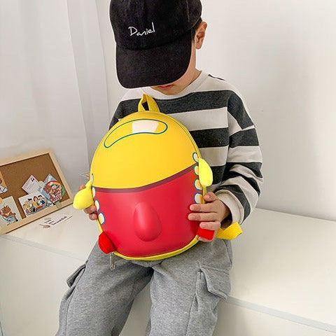 Cartoon Aircraft Eggshell Kids Kindergarten Backpack