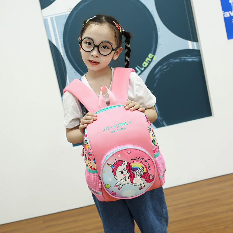 Cartoon Dinosaur Print Kids School Backpack