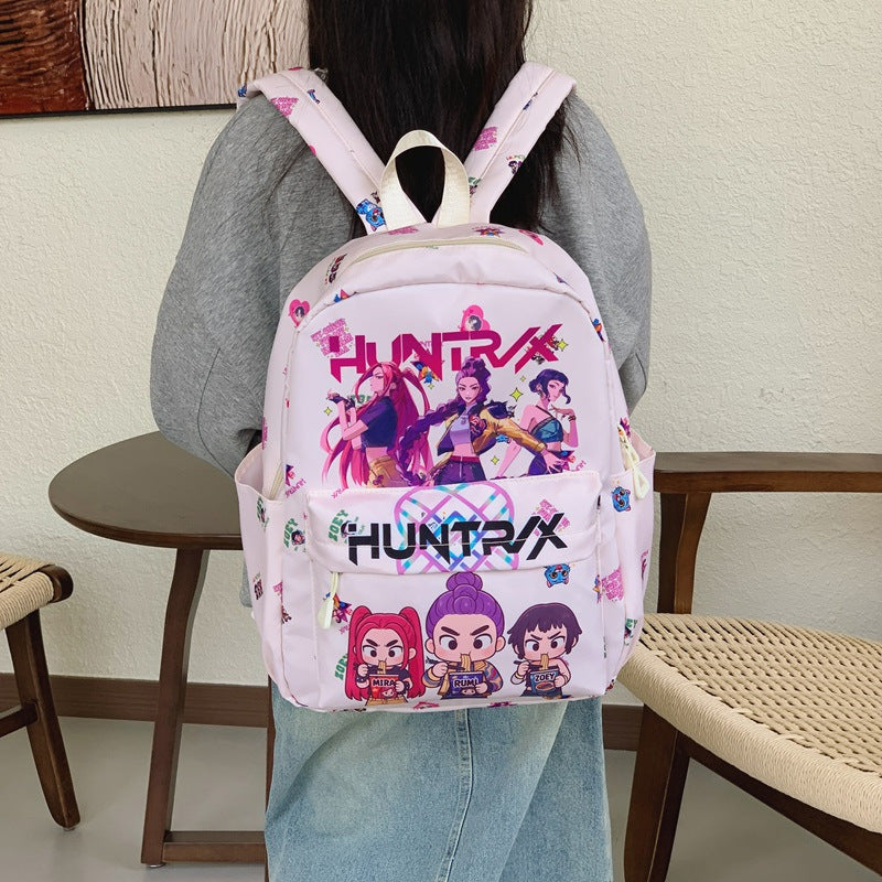 Cartoon Anime Print Casual Backpack for Women