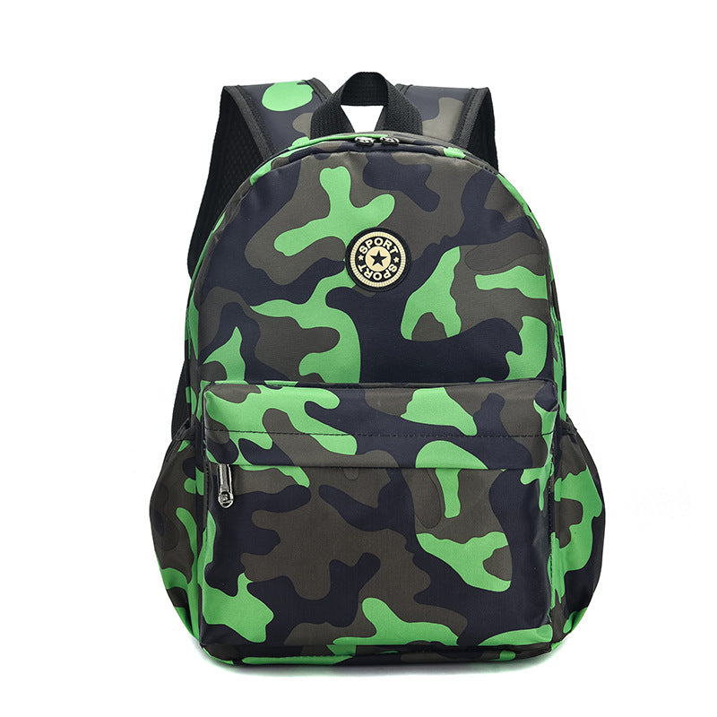 Camouflage Kids Large Capacity Student Backpack