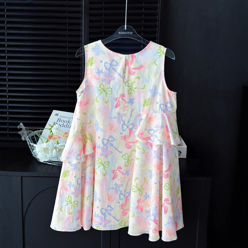 Girls Floral Sleeveless Summer Dress for Baby Girls
