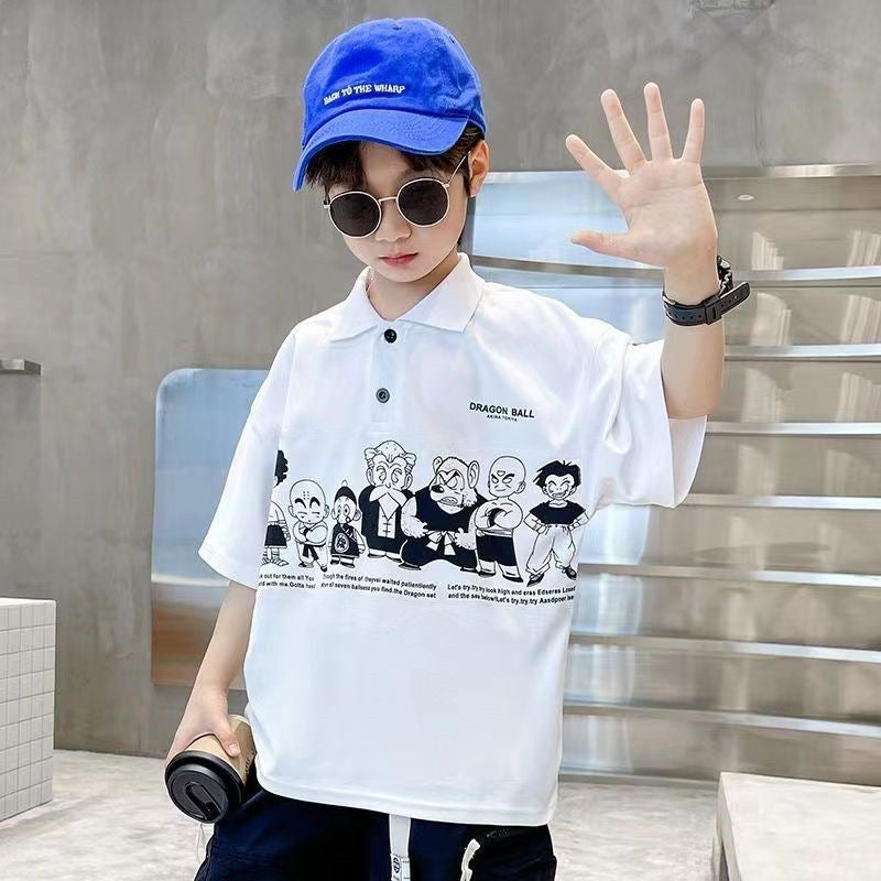 Boys 100% Cotton Polo Shirt Casual School T-Shirt