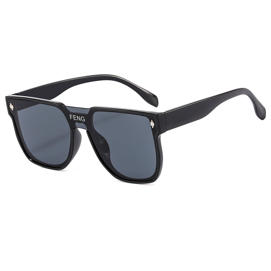 Unisex Oversized Square Shield Sunglasses with UV Protection