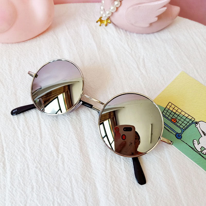 Kids' Retro Round Metal Frame Sunglasses with UV Protection