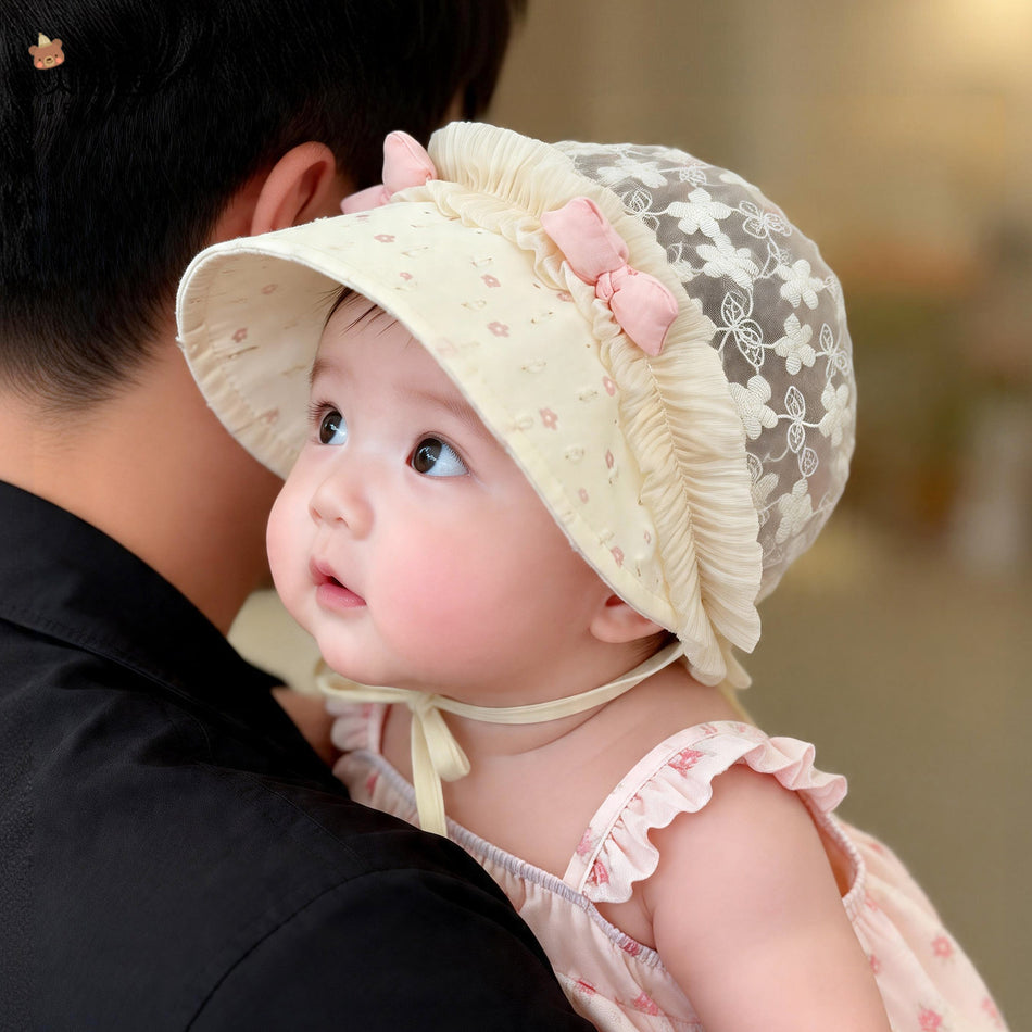 Baby Girls' Western Style Sun Hat with Ear Protection