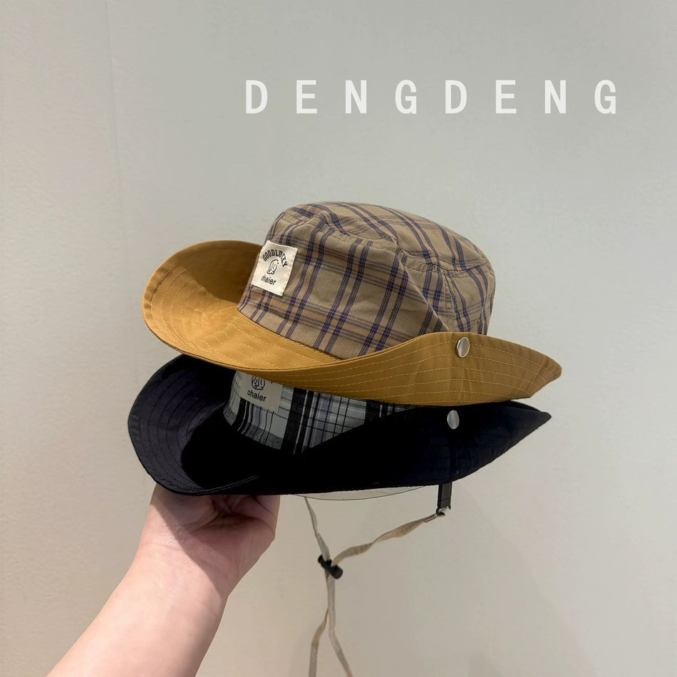 Kids' Quick-Drying Wide Brim Bucket Hat for Outdoor Sun Protection