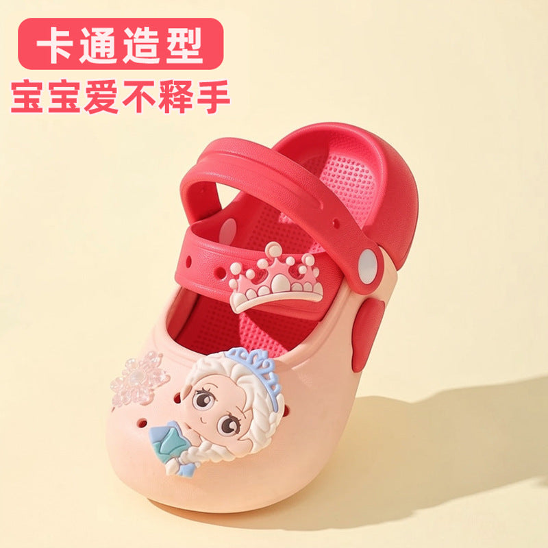 Girls Closed-Toe Cartoon Non-Slip Summer Sandals