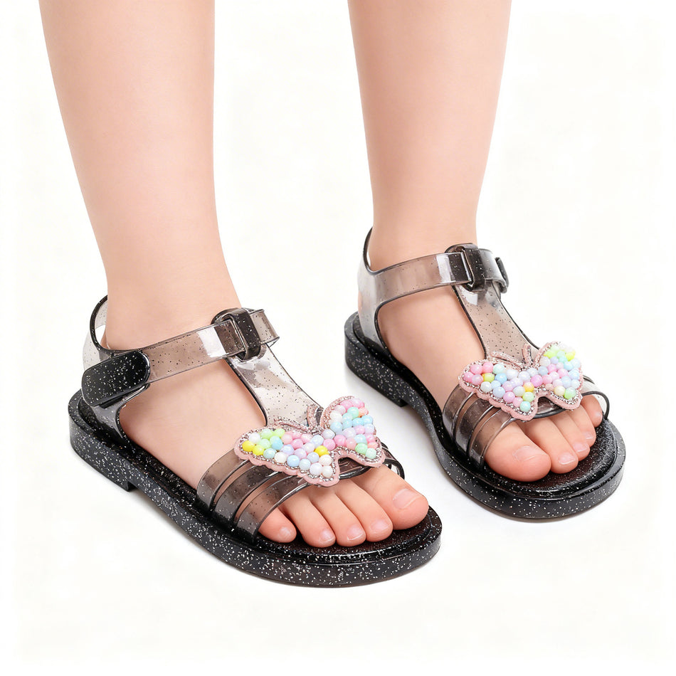 Girls Open-Toe Jelly Clogs Soft Sole Beach Sandals