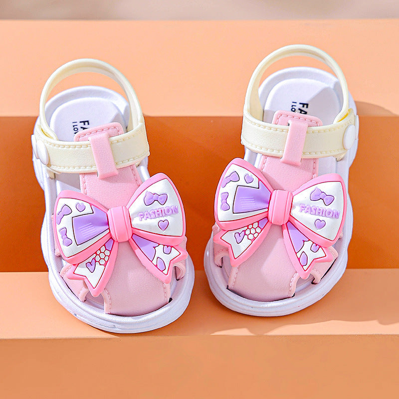 Baby Girls Bow Soft Sole Non-Slip Princess Sandals