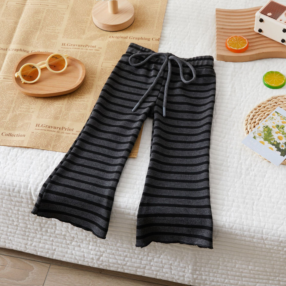 Girls Slim Fit Flared Casual Pants for Spring and Autumn