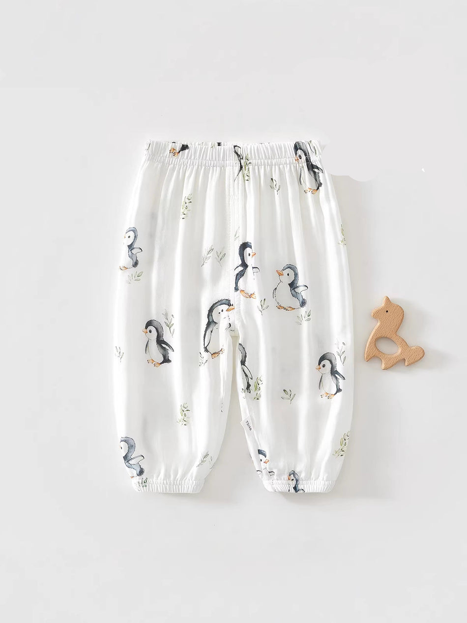 Baby Bamboo Cotton Gauze Anti-Mosquito Jogger Pants