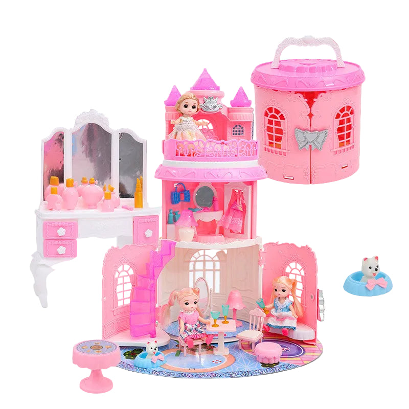 Luxury Princess Castle Dollhouse Play Set for Children