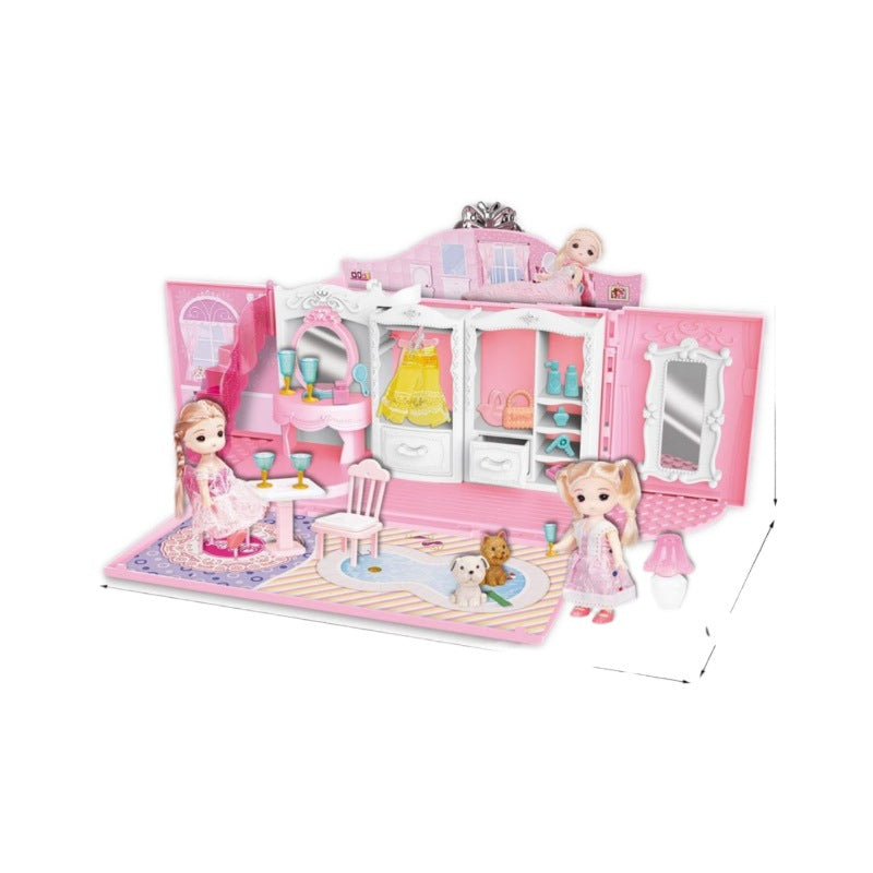 DIY Princess Castle Villa Dollhouse Pretend Play Set