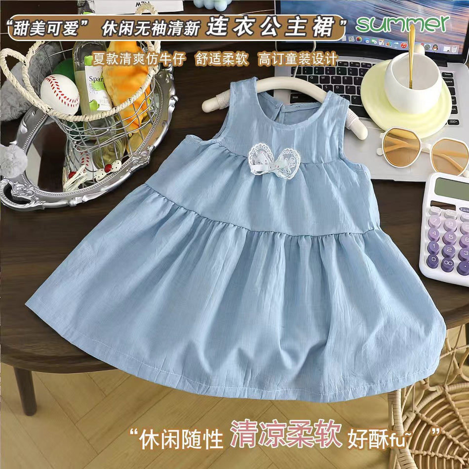 Girls Princess Summer Dress Lightweight Casual Outfit