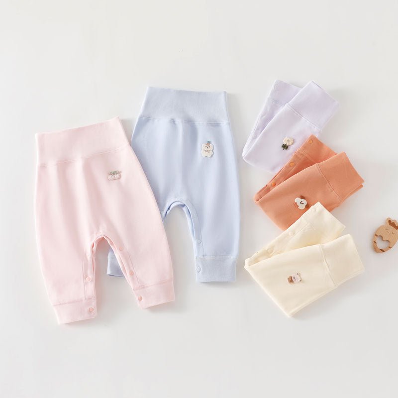 Baby Cotton High-Waist Casual Pants for All Seasons