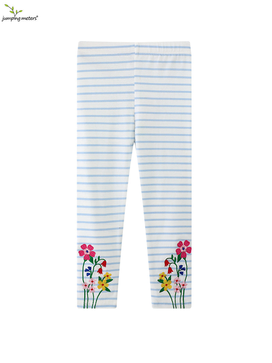 Girls Stretch Cotton Leggings for Spring & Autumn