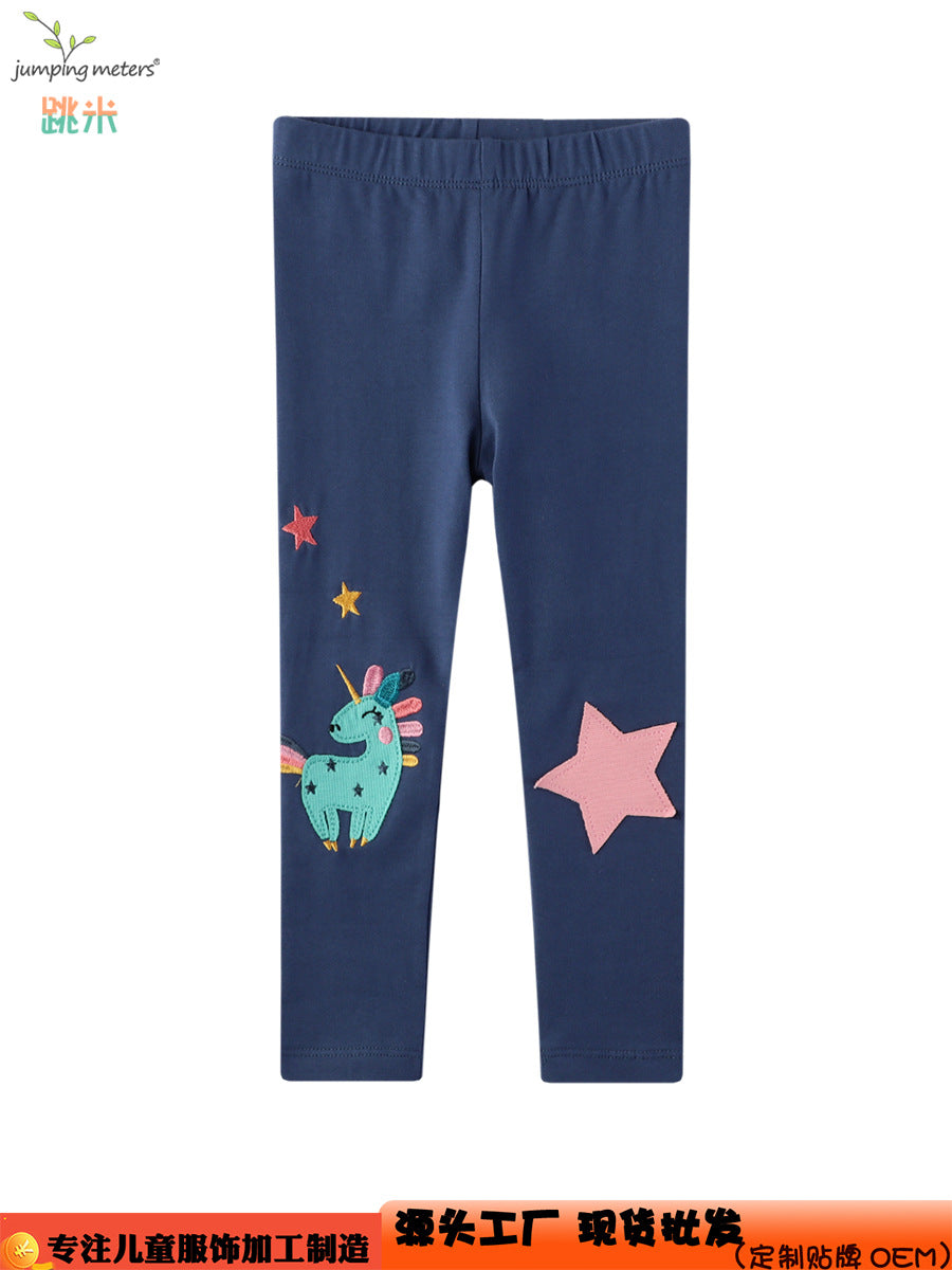 Girls Cotton Stretch Leggings for Spring