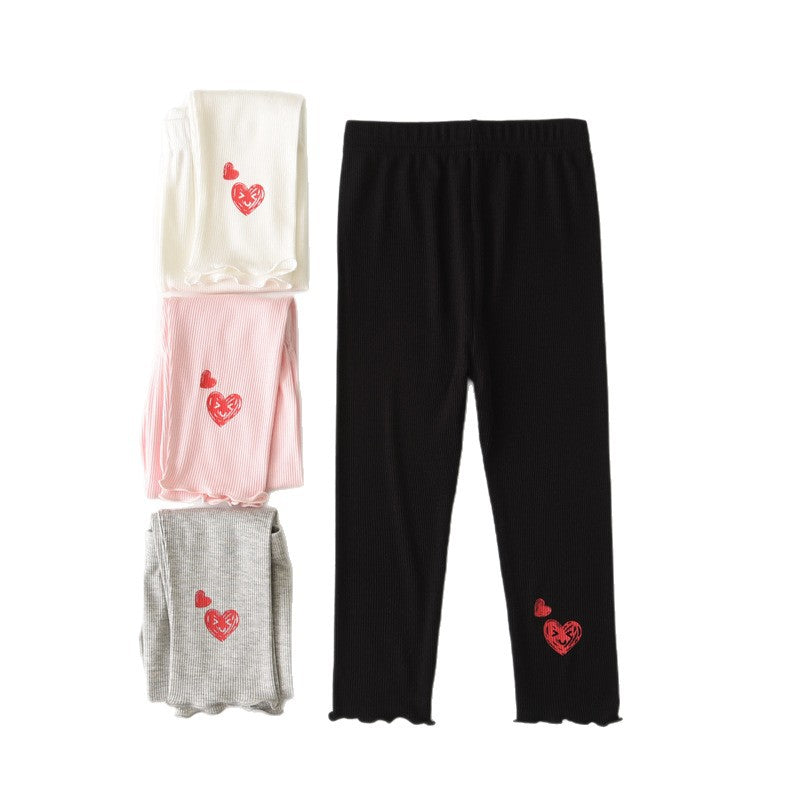 Girls High-Stretch Cropped Leggings – Lightweight Summer Pants