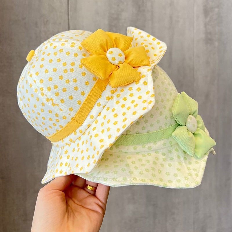 Baby Girls Floral Bucket Hat for Spring & Autumn