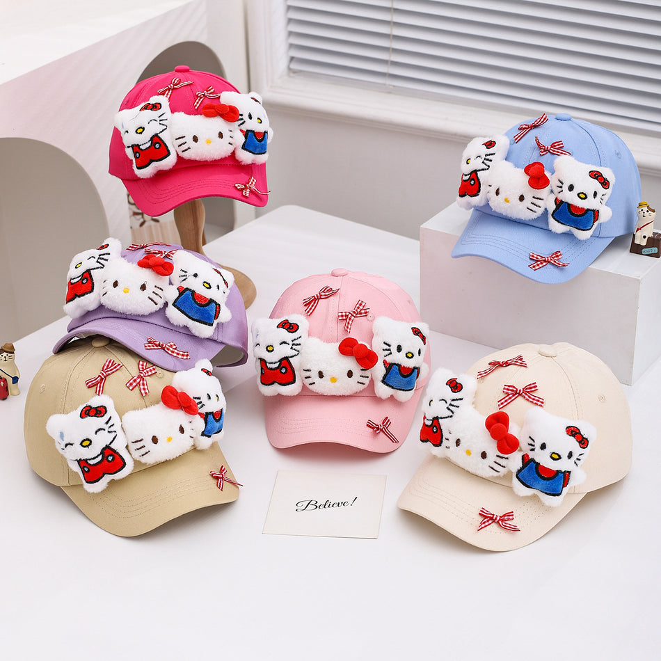 Girls Cute Cartoon Baseball Cap – Kids Sun Protection Hat