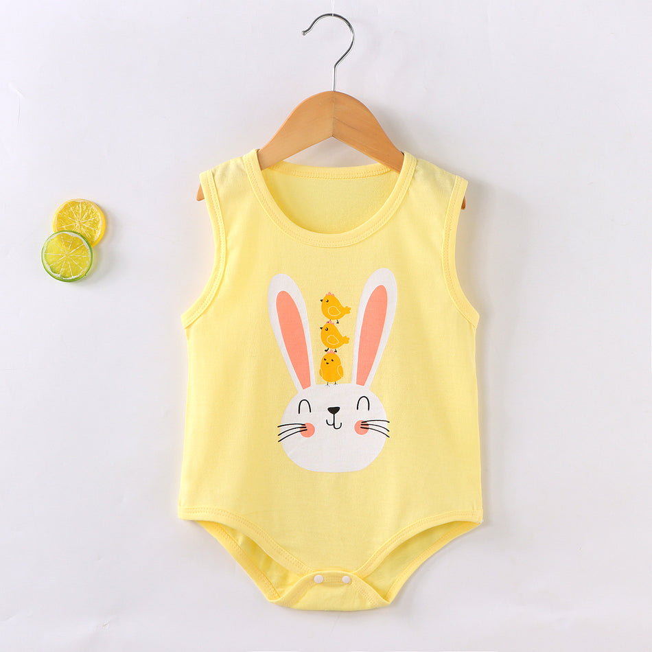 Baby Sleeveless Summer Romper – Soft Newborn Bodysuit