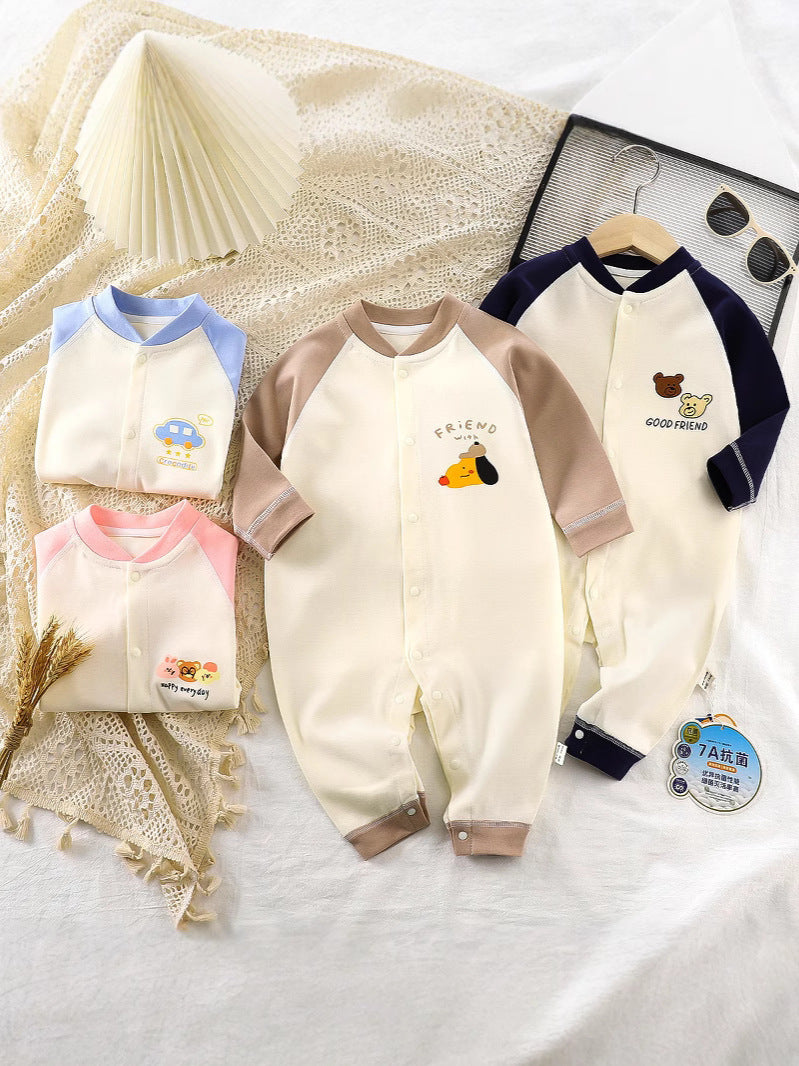 Baby Cotton Romper – Boneless Long-Sleeve Crawling Suit