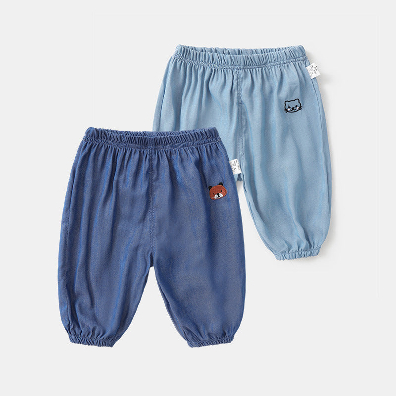 Baby Lightweight Denim Anti-Mosquito Pants – Summer Casual Jeans