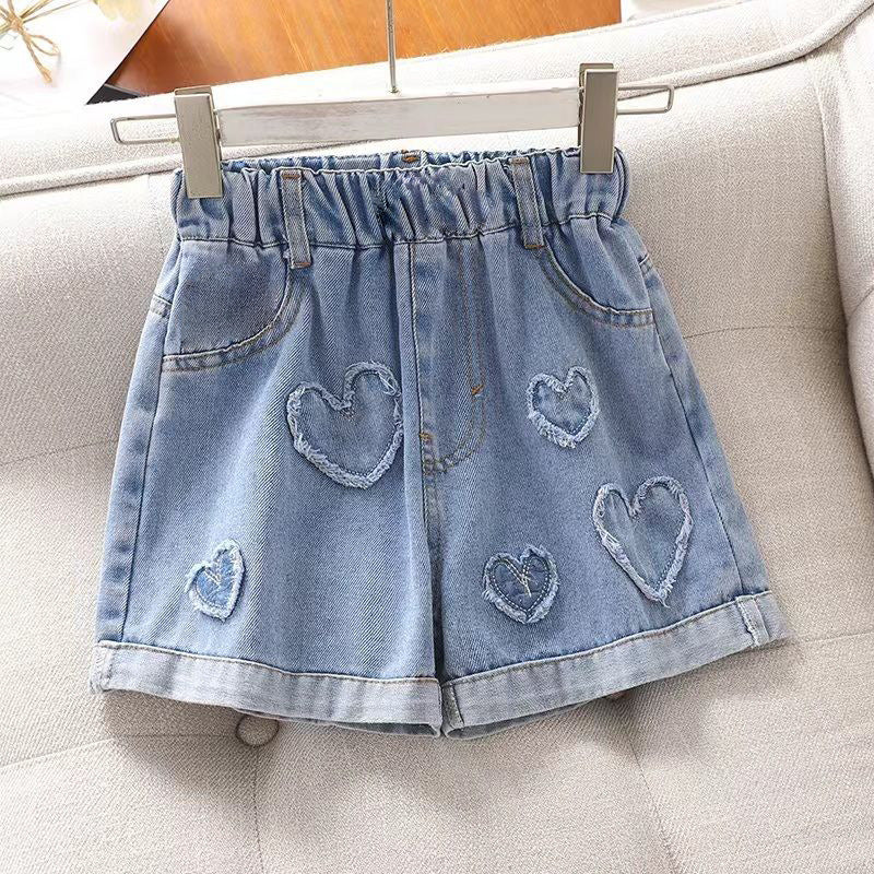 Girls Lightweight Denim Shorts – Loose Fit Summer Casual Shorts