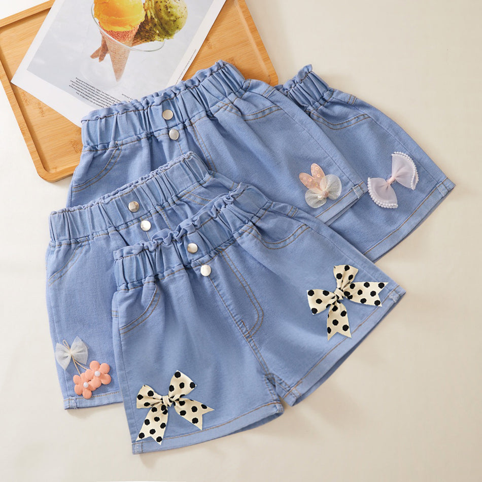 Girls Lightweight Denim Shorts – Loose Fit Summer Casual Wear