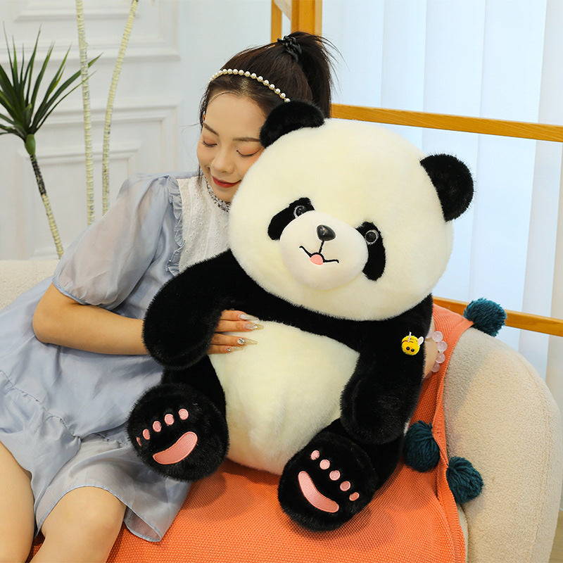 Sitting Panda Plush Toy – Soft Realistic Stuffed Animal