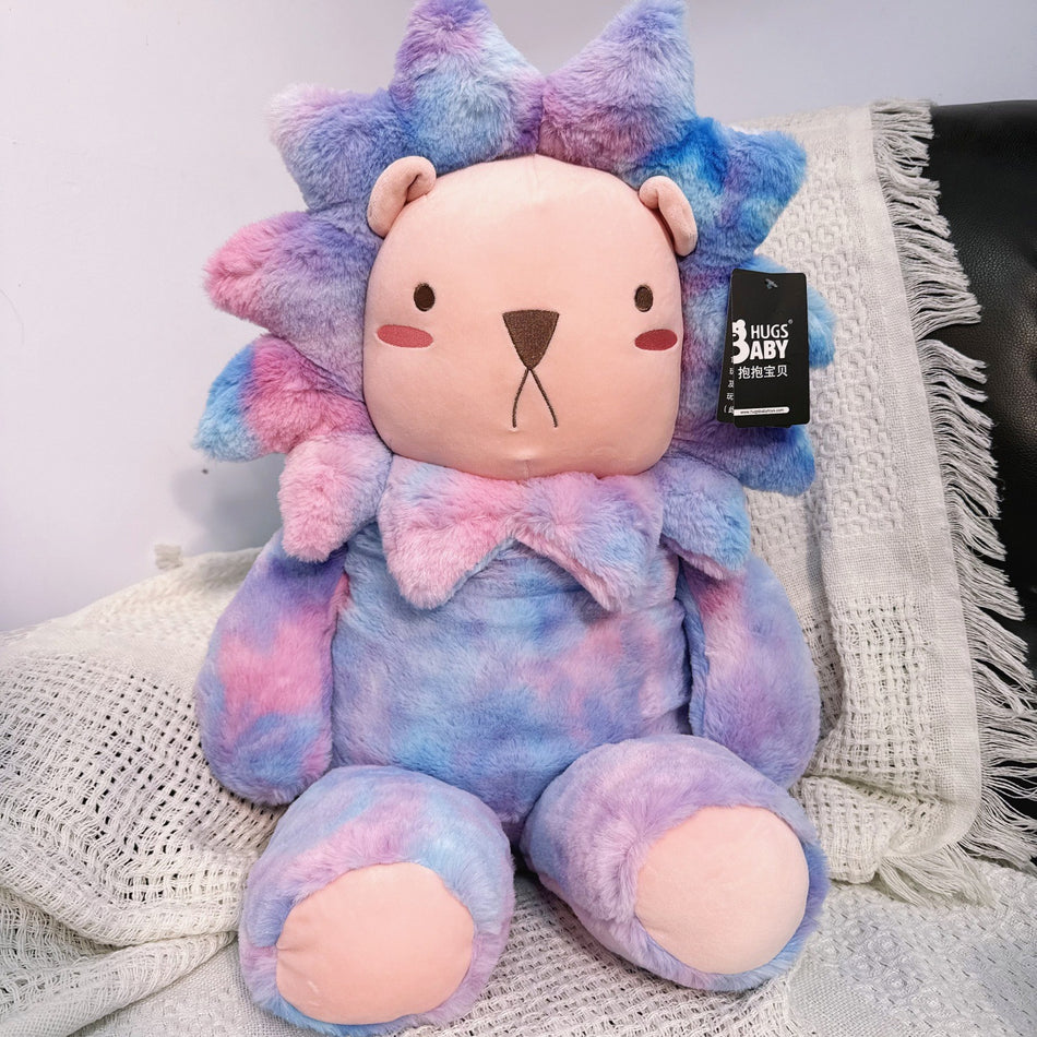 Colorful Lion Plush Toy – Soft Stuffed Animal Doll